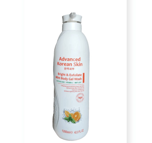 Advanced Korean Skin Brigth & Exfoliate Mint Body Wash Advanced Korean Skin Bright & Exfoliate Mint Gel Body Wash (1200ml) - Image 1