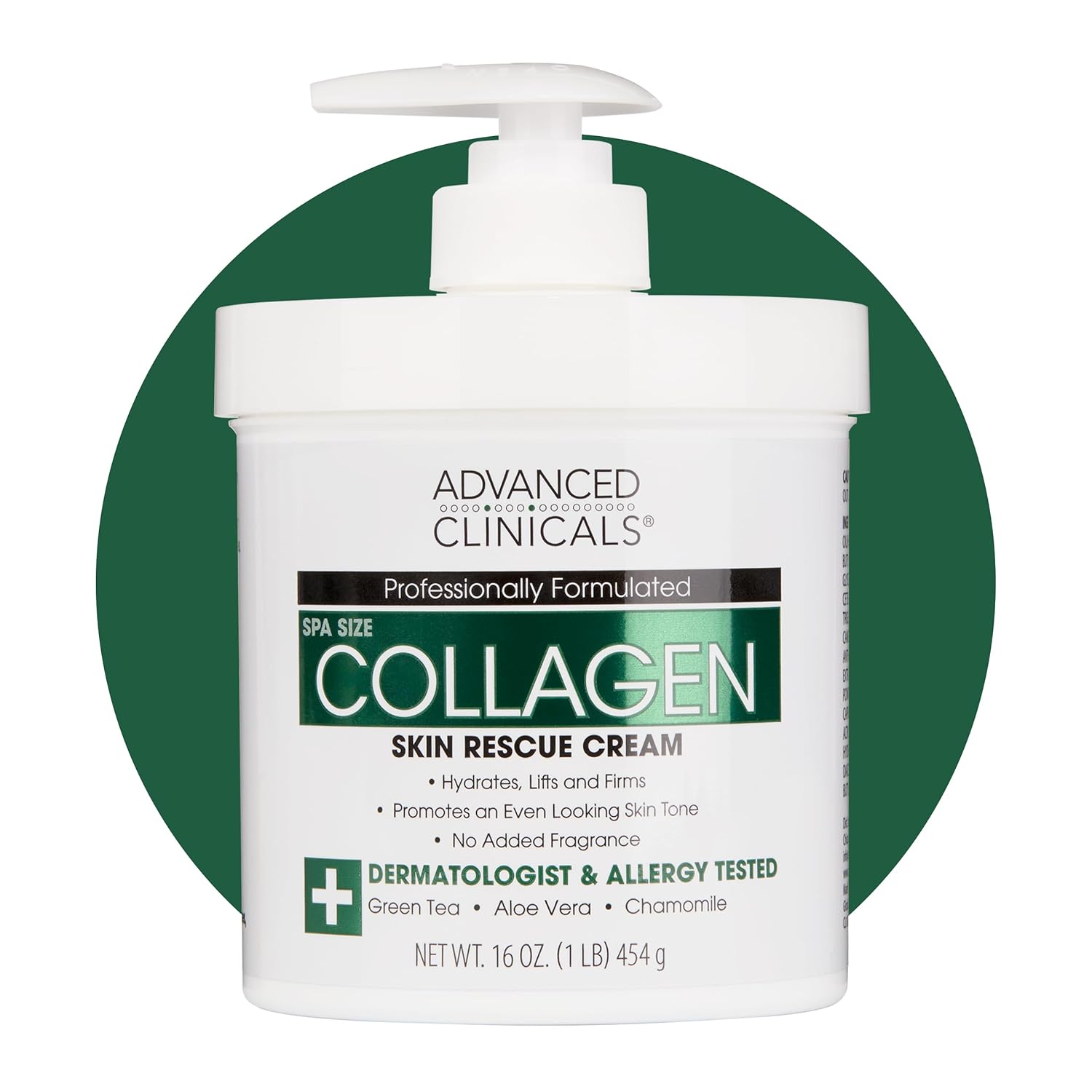 Advanced clinicals collagen Skin Rescue Body Lotion Advanced Clinicals Collagen Skin Rescue Body Cream (454g) - Image 1