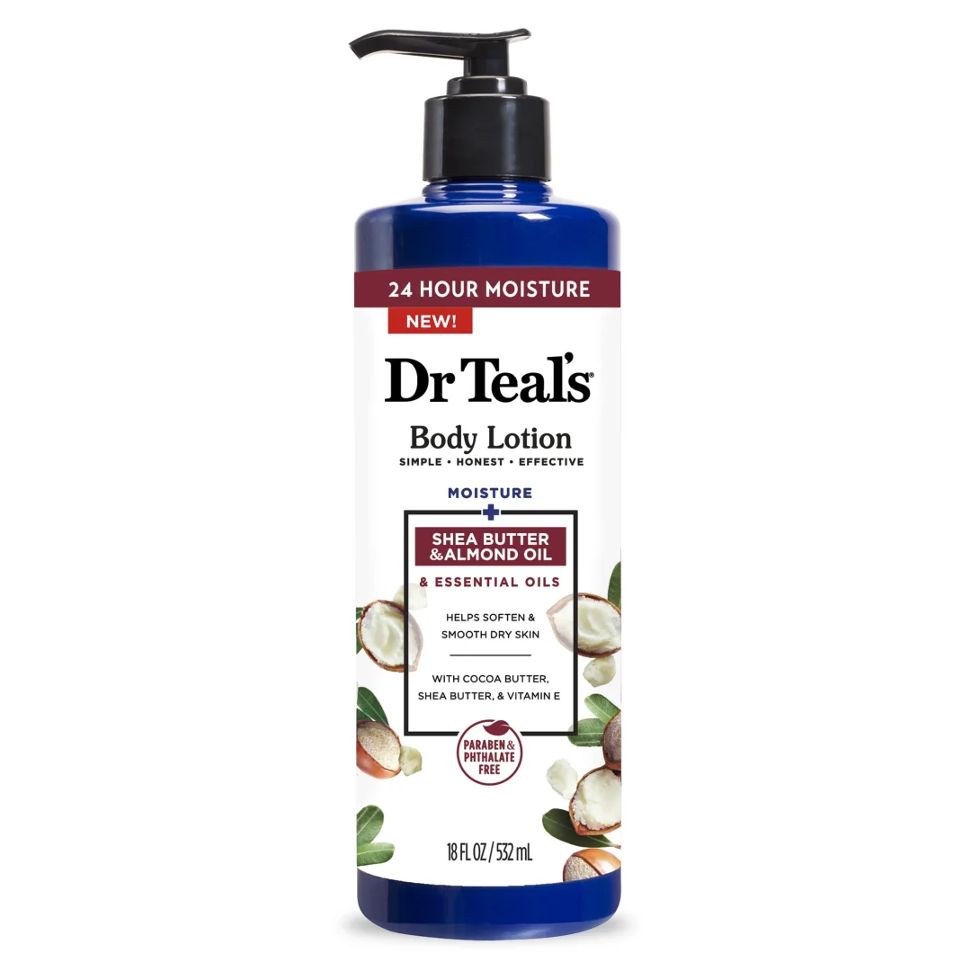 Dr-Teal-s-Moisturizing-Body-Lotion-with-Shea-Butter-Almond-Oil-18-fl-oz_f7fdd47d-1ba9-4a3f-8bfb-db9c4b04cade.916115e3c867497c42f145b4c3305ae9-1080x1080 Dr Teals Shea Butter & Almond Oil Body Lotion (532ml) - Image 1