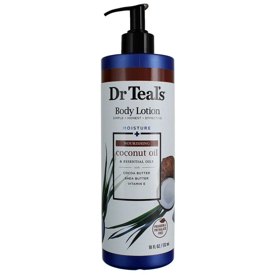 Dr Teals Body Lotion Moisture Coconut Oil & Essential Oils 532ml Dr Teals Coconut Oil - Nourish & Protect Body Lotion (532ml) - Image 1