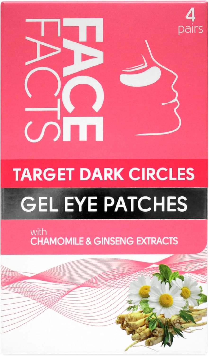 Facefacts Target Dark Circles Gel Eye Patches FaceFacts Target Dark Circles Gel Eye Patches with Chamomile & Ginseng (4 pairs) - Image 1