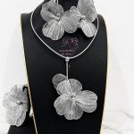 Accessories By Grey - Silver Petal Luxe Complete Jewelry Set