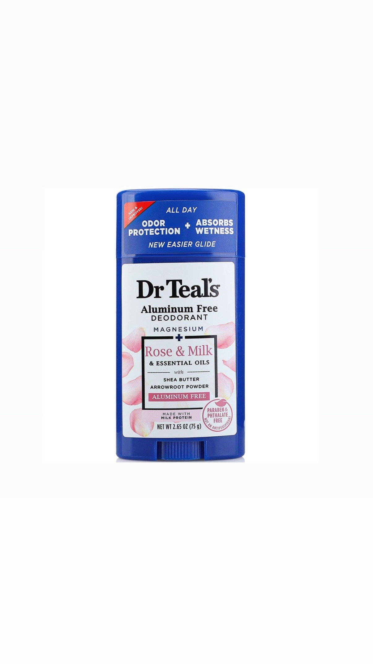 Dr Teal_s Aluminiun-Free Rose & Milk deodorant rollon (75g) Dr Teal's Aluminiun-Free Rose & Milk deodorant rollon (75g) - Image 1