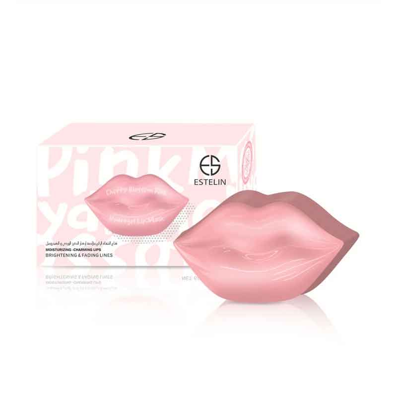 ESTELIN-Cherry-Blossom-Pink-Hydrating-Lip-Patch-Sleeping-Lip-Mask-22-Pcs Estelin Cherry Blossom Pink Hydrating Lip Patch Sleeping LipMask (60g, 22pcs) - Image 1