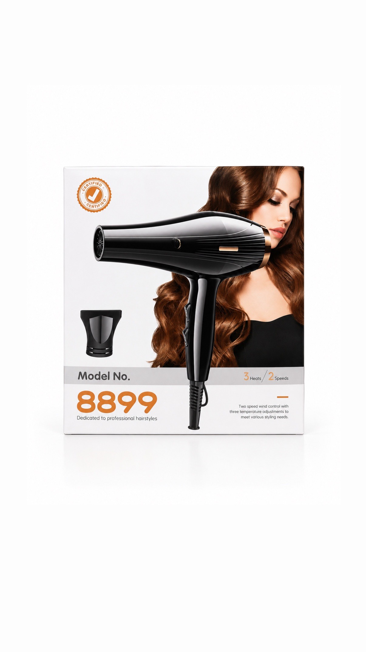 Model No. 8899 Hair Dryer with 3 Heats & 2 Speeds Model No. 8899 Hair Dryer with 3 Heats/ 2 Speeds - Image 1