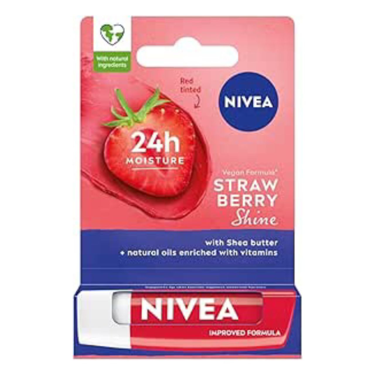 Nivea StrawBerry Shine 24Hr Moisture Lip Balm (4.8g) Nivea StrawBerry Shine 24Hr Moisture Lip Balm (4.8g) - Image 1